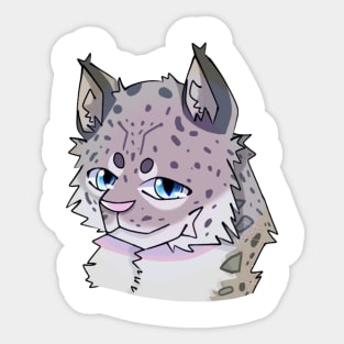 First Time Drawing Snow Leopard Sticker